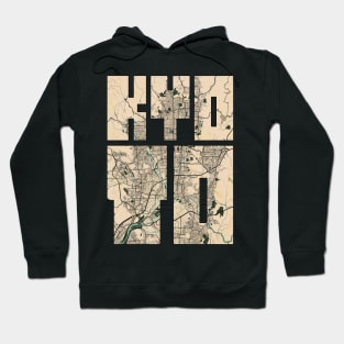 Kyoto, Kansai, Japan City Map Typography - Vintage Hoodie